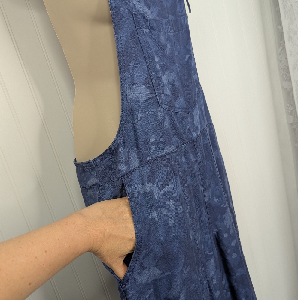 AERIE Blue Floral Overalls NWT Sz M - Picture 6 of 13